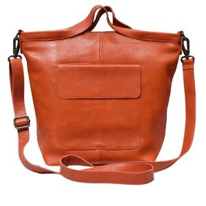 Latico Orange Bianca Leather Crossbody Bag